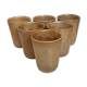 6 Cups cups in vintage Digoin sandstone
