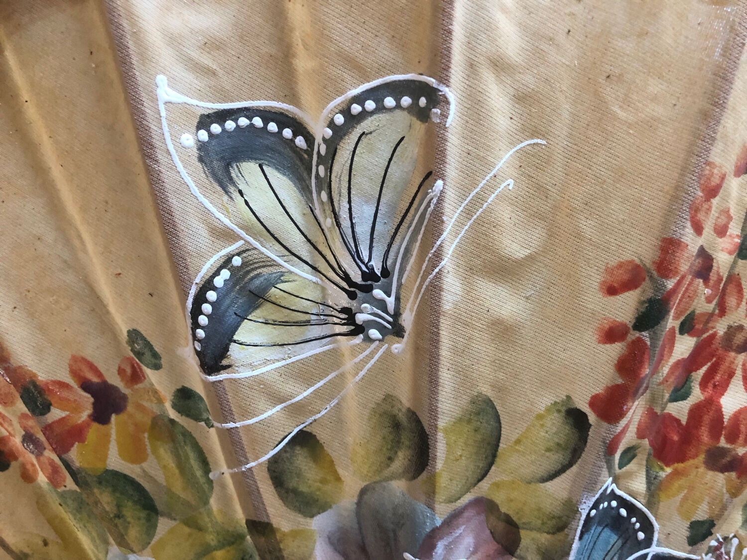 Vintage hand-painted Japanese umbrella