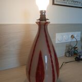 Pied de lampe ancien en verre soufflé
