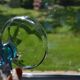 4 vintage blue footed champagne glasses