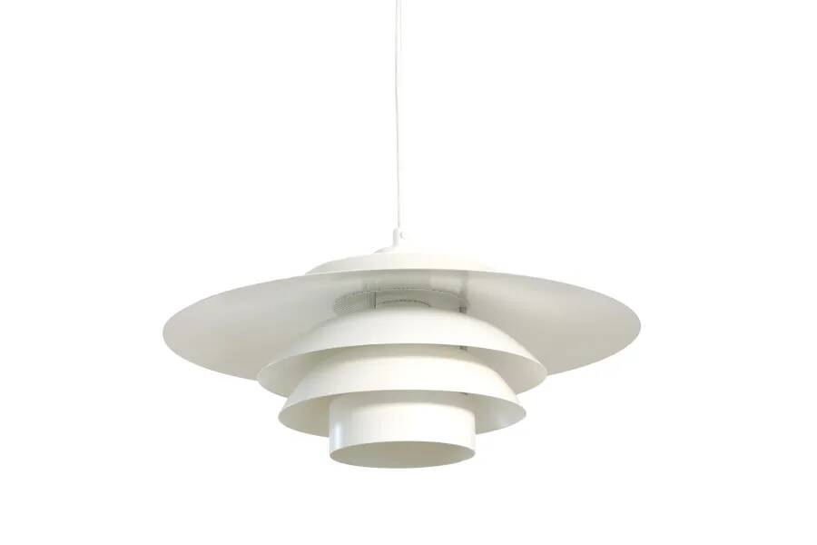 White Danish design pendant lamp, 1970s