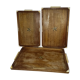 3 pull-out trays in teak and ebony bone marquetry