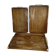 3 pull-out trays in teak and ebony bone marquetry