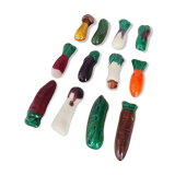 Set of 12 slip ceramic knife holders