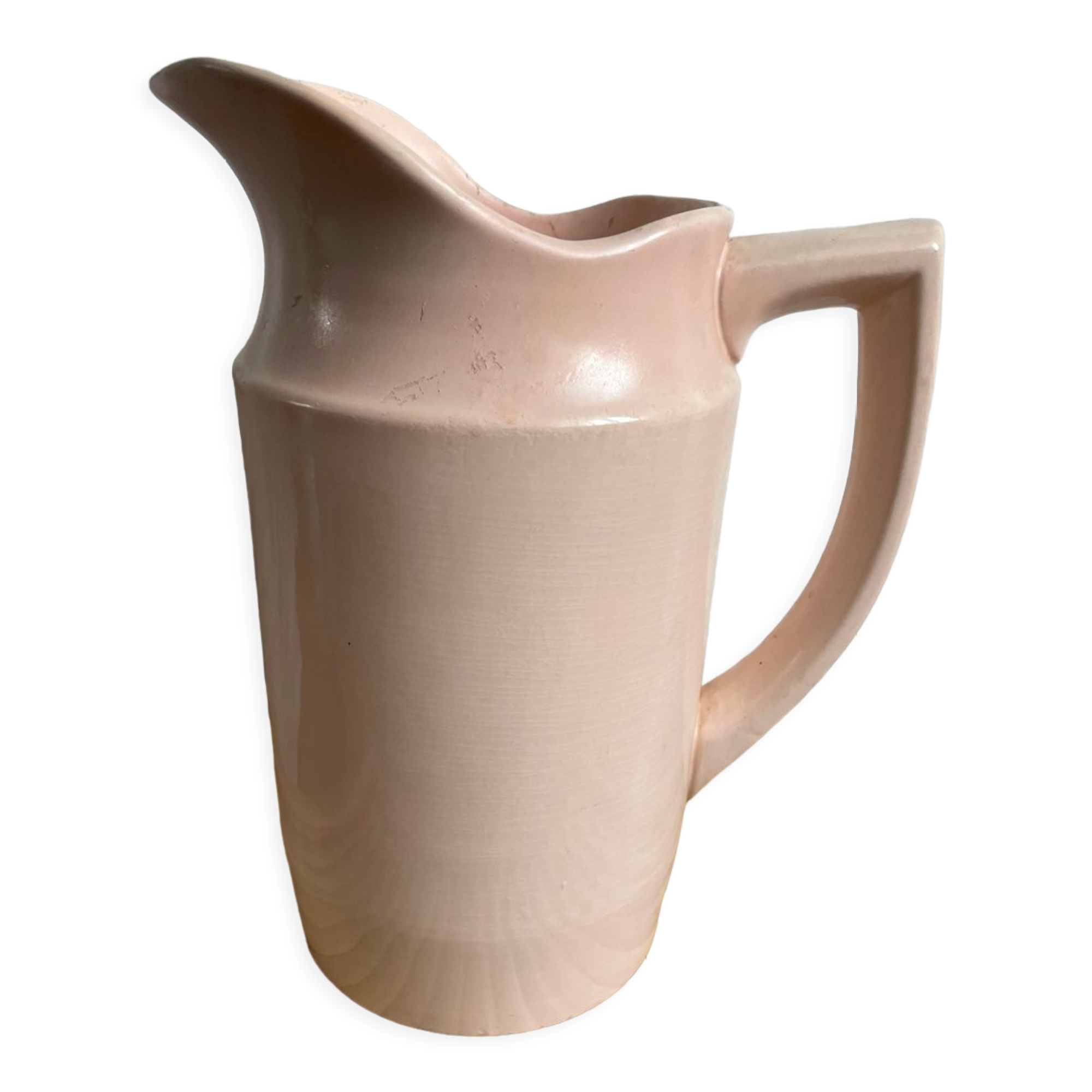 St Amand pink earthenware pitcher