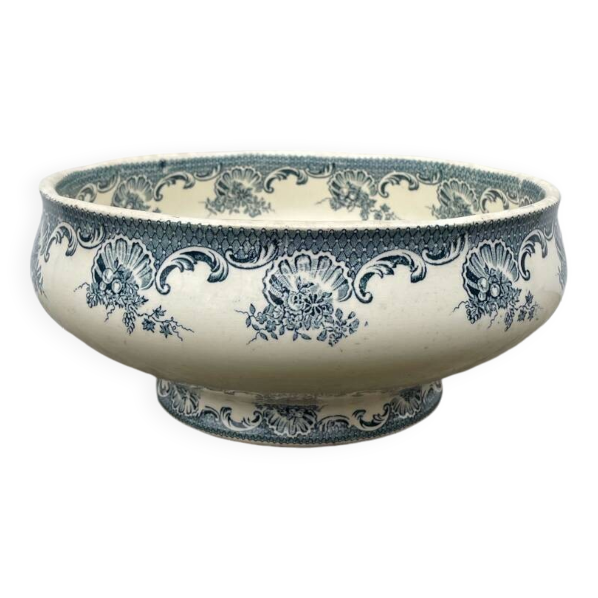 Ceramic iron earth salad bowl Moulin des loups