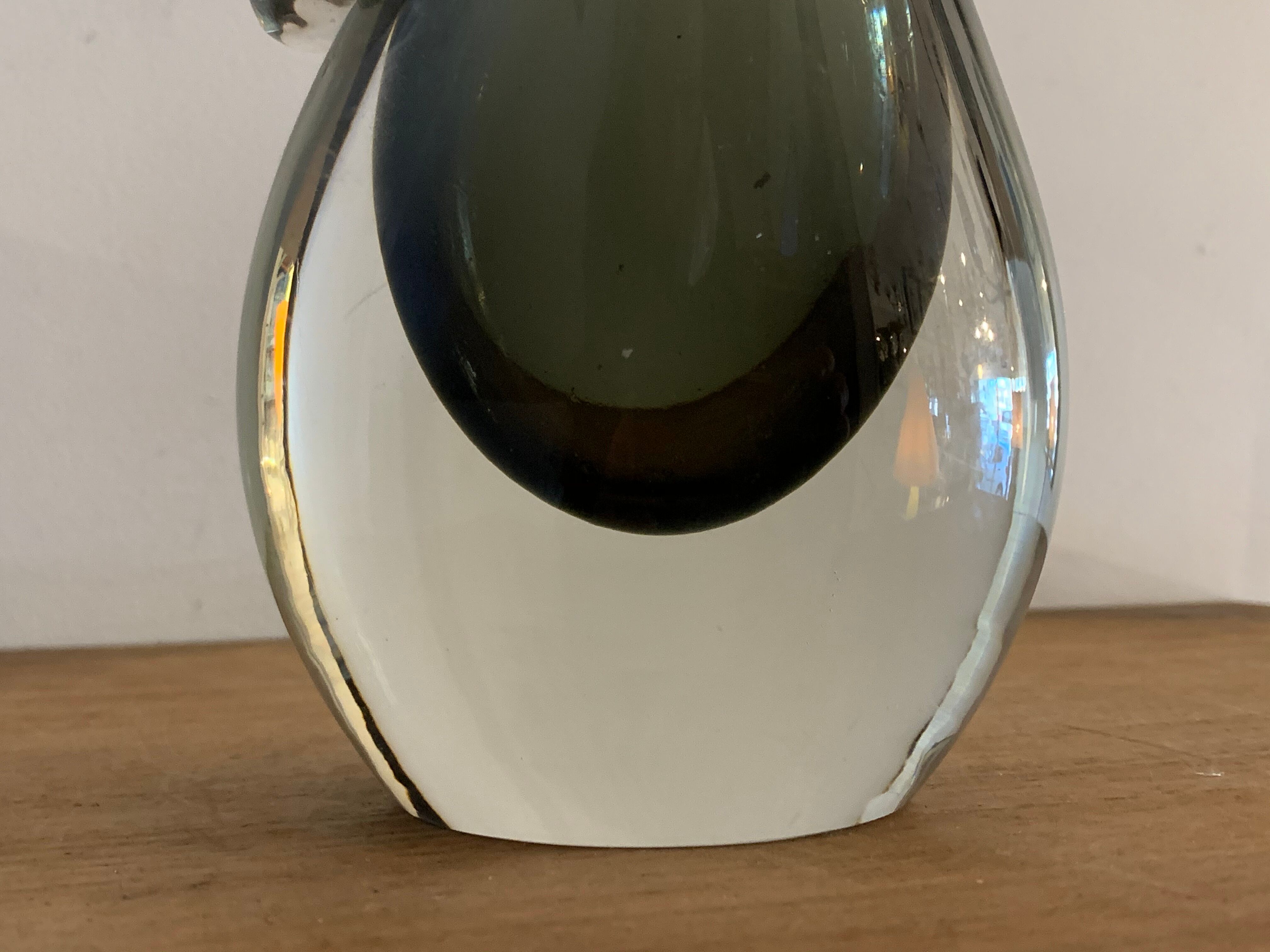Sommerso Murano glass vase 1960