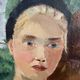 Portrait of a woman, Oil on canvas, Th. Lantz