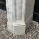 Louis XV style fireplace in Carrara marble around 1900