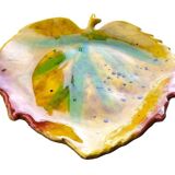 Leaf-shaped dish in glazed ceramic, 1960s-70s