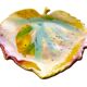Leaf-shaped dish in glazed ceramic, 1960s-70s