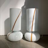 Lot de 2 lampes de table murano
