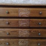 Art Deco chest of drawers, marble top