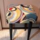 Tabouret bois restauration tapissière XX meuble d'appoint