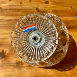 Vintage chiseled glass cup