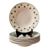 Set of 7 Digoin Sarreguemines earthenware soup plates