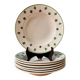 Set of 7 Digoin Sarreguemines earthenware soup plates