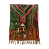 Moroccan Berber boujaad carpet with colorful patterns 277x188cm