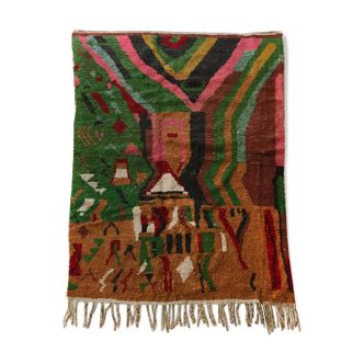 Tapis berbère marocain boujaad à motifs colorés 277x188cm