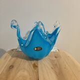 Blue crystal vase