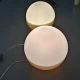 Paire de lampes de table en verre vintage