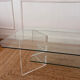 Table basse en Plexiglas et verre vintage 