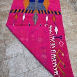 Authentique tapis berbère marocain Azilal neuf coloré 256x150cm