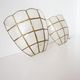 Pair of wall lamps in vintage mother-of-pearl shell shape