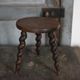 Vintage stool, wooden stool, tripod stool with turned legs, plant stand.