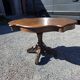 Antique round table in solid oak