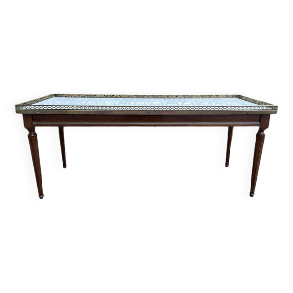 Table basse de style Louis XVI marbre de carrare