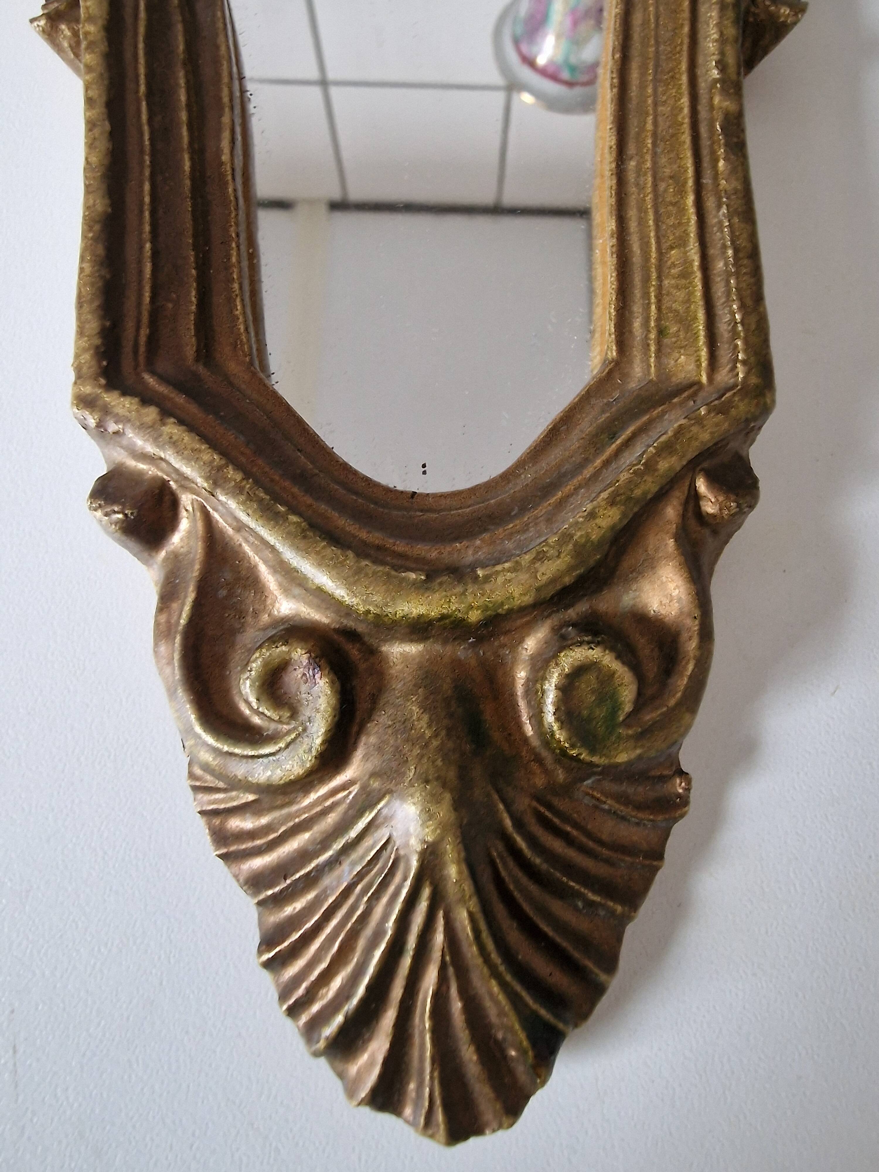 Small baroque style wall mirror 23cm