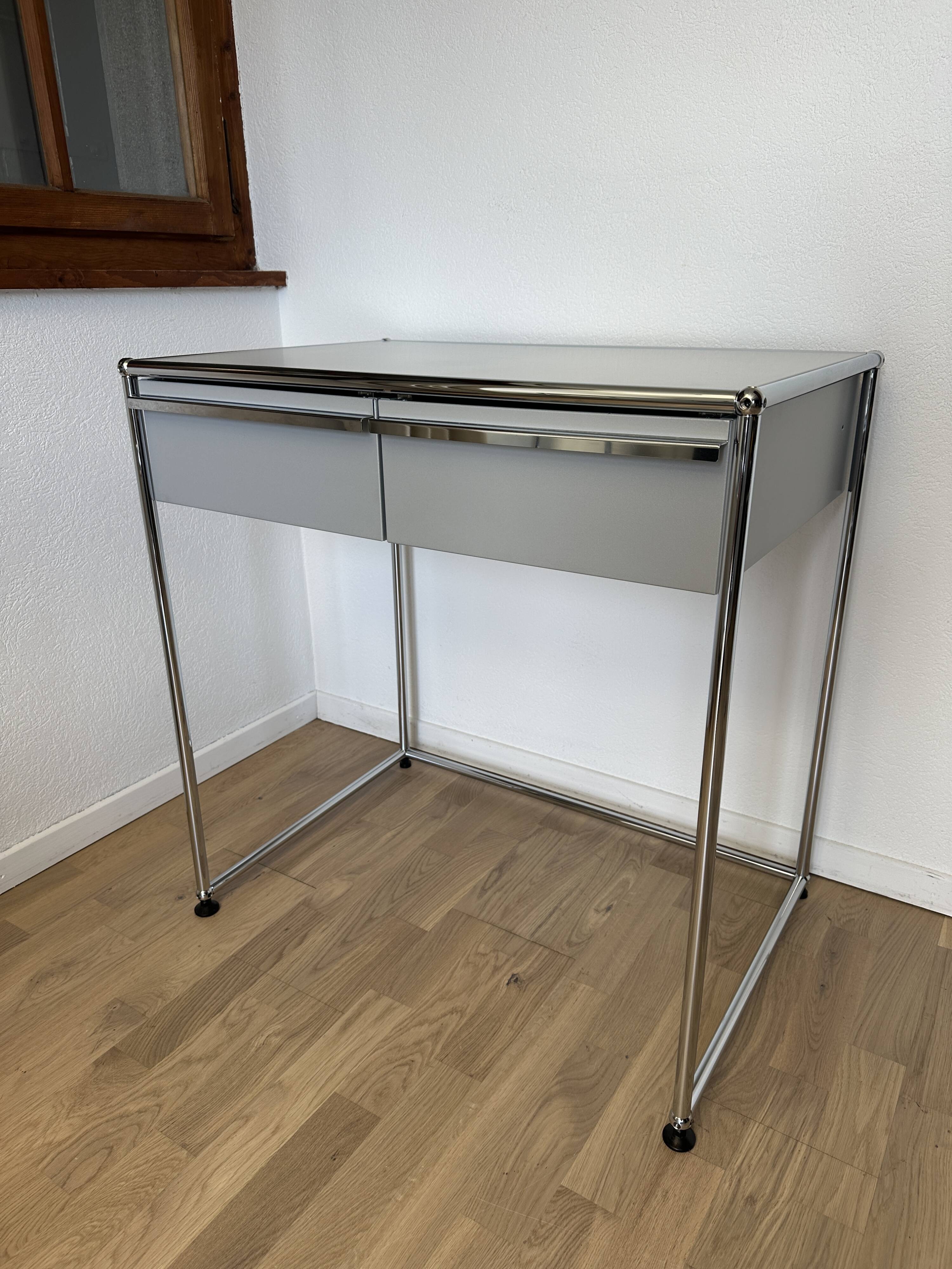 USM Haller Desk / Sideboard in Matte Silver