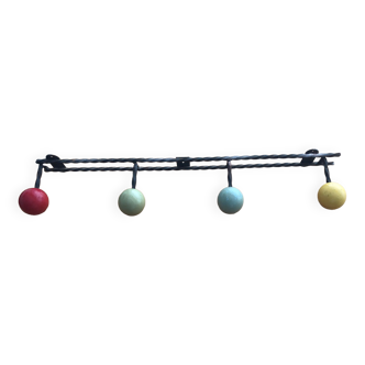 Vintage coat rack 4 balls