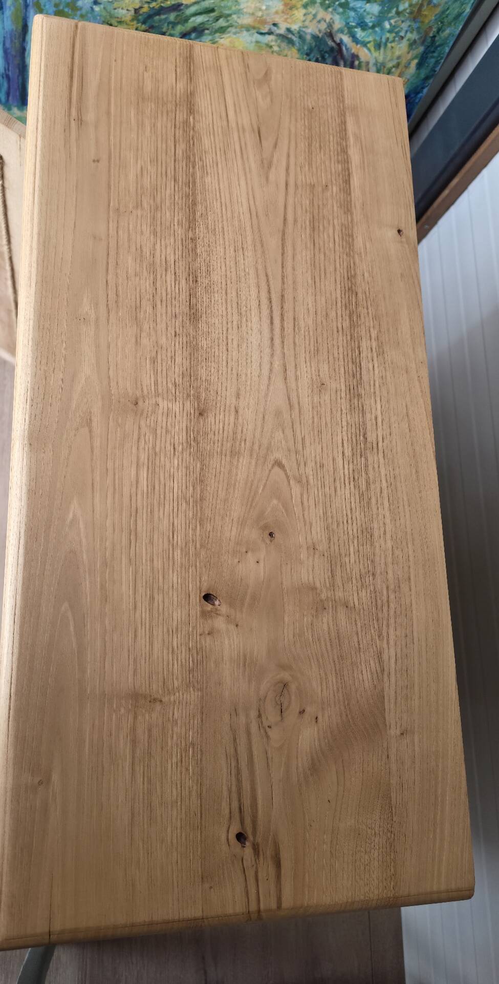 Old solid blond oak sideboard