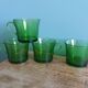 Duralex green glass cups, large format