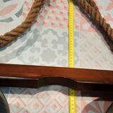 Brass cord wood glass suspension