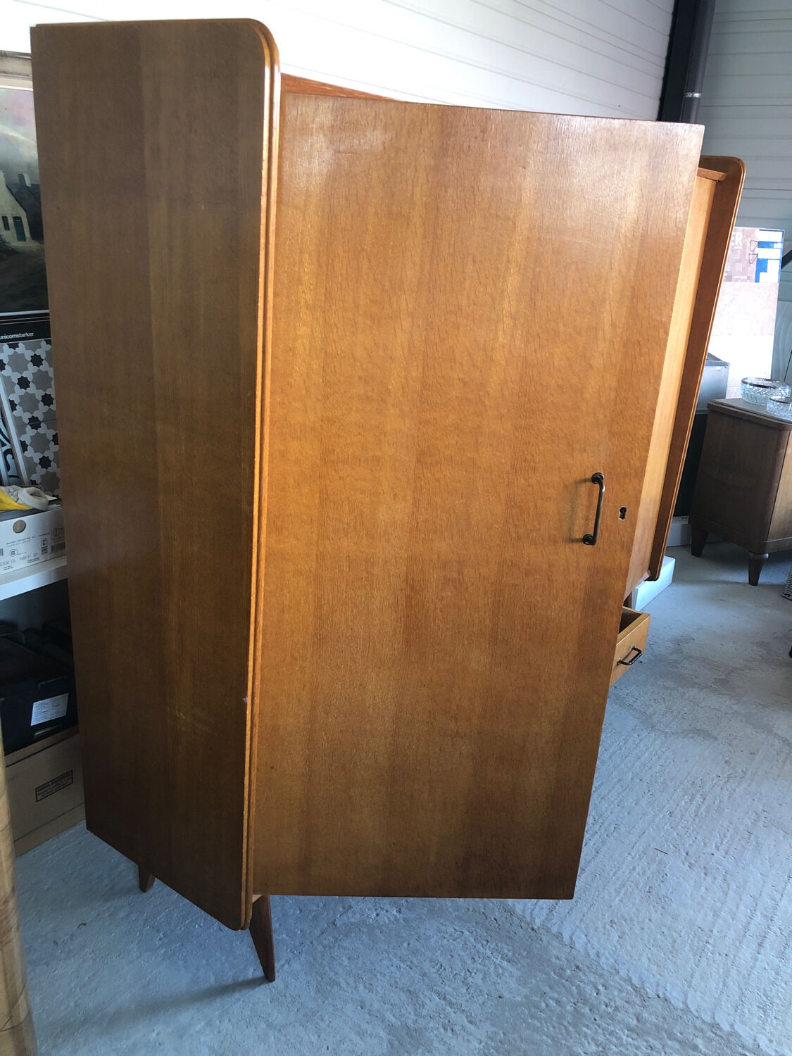 Vintage wardrobe from the 50s, produced by SAM furniture “half-century”