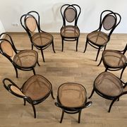 Série de 8 chaises viennoises N.33 de J&J Kohn, 1900