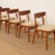 5 x dining chair | Farstrup | Model 210 | Restored | Cream/yellow