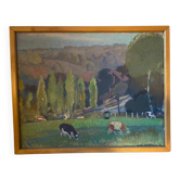 Paysage signé des années 50