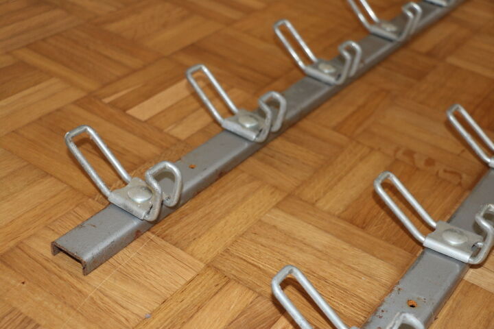 Grey school wall rack 10 hooks 1500mm