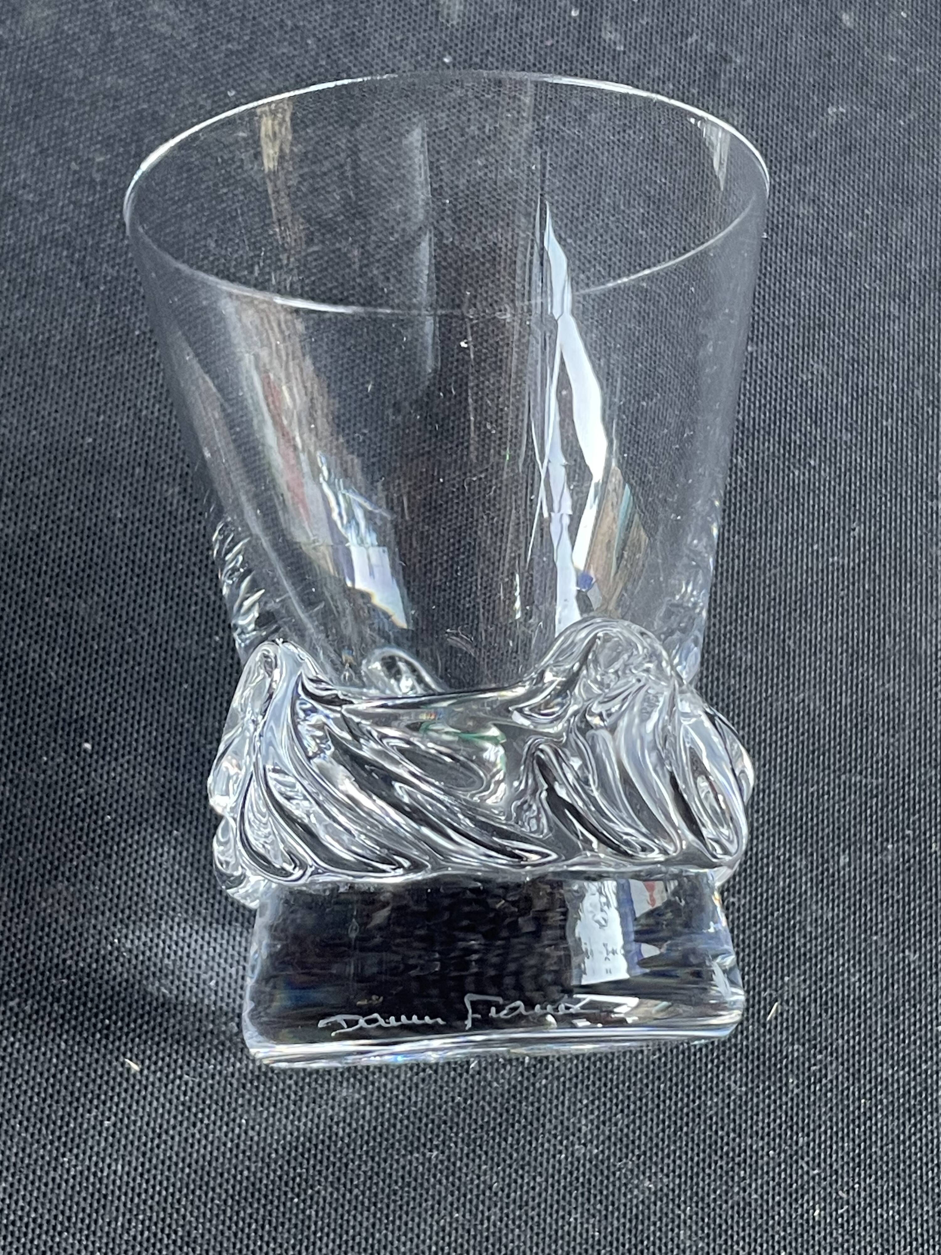 6 Daum Sorcy signed wine glasses