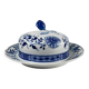 Rare Grand Beurrier rond Hutschenreuther oignon bleu porcelaine Allemagne
