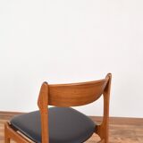 Mid-Century Danish Model 49 Teak & Leather Dining Chairs by Erik Buch for O.D. Møbler, 1960s.