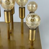 60s 70s ceiling lamp Sölken Leuchten Germany in brass