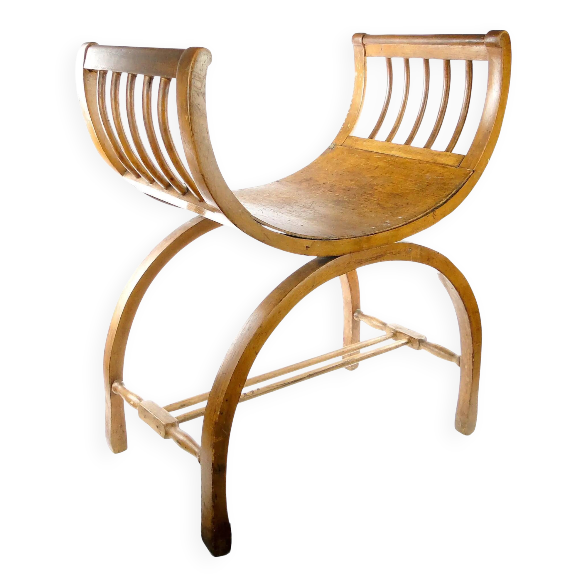 Chaise de type gondole Empire, en bois, Pologne, début du 20e siècle
