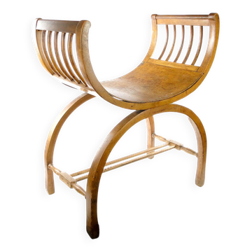 Chaise de type gondole Empire, en bois, Pologne, début du 20e siècle