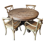 Leveilley 4 chair table set