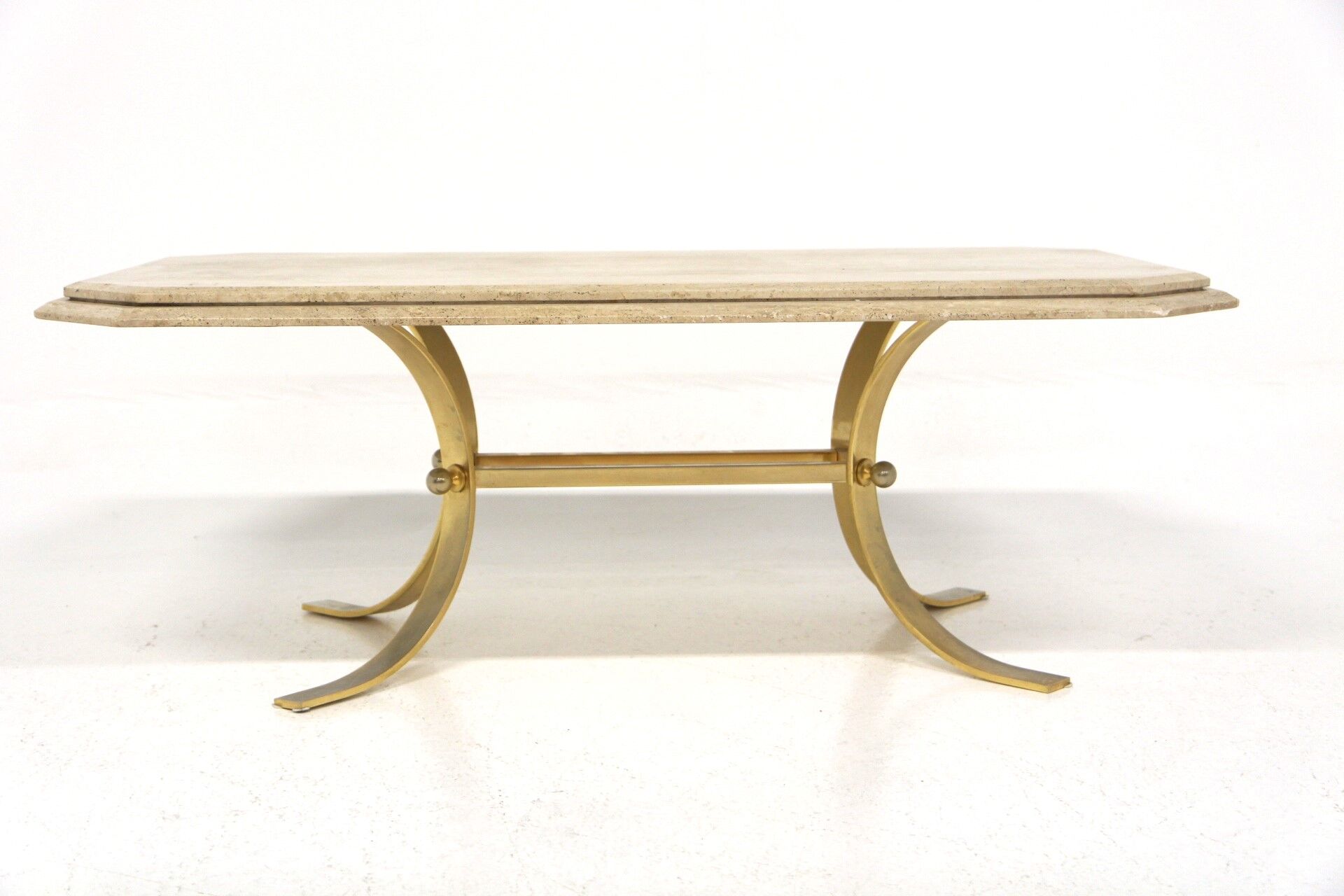 Travertine coffee table, Italy, 1980